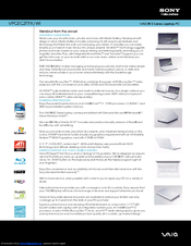 Sony VPCEC2TFX Specifications