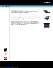 Sony VAIO VPCEE41FX/BJ Specification Sheet