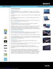 Sony VAIO VPCF11EGX/B Specifications