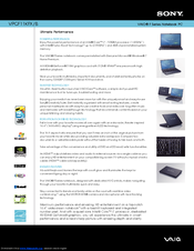 Sony VAIO VPCF11KFX/B Specifications