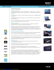 Sony VAIO VPCF11FGX/B Specifications