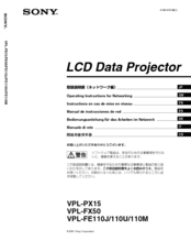 Sony VPL-FE110 - SXGA LCD Projector Operating Instructions Manual