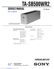 Sony TA-SB500WR2 Service Manual