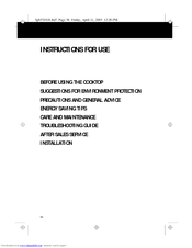 Whirlpool AKM 526/NA AKM 526/NA Instructions For Use Manual