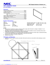 NEC V551-PC-CRE Installation Manual