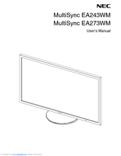 NEC MultiSync EA243WM User Manual