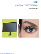 NEC MultiSync LCD3090WQXi User Manual