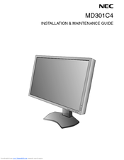 NEC MultiSync MD301C4 Installation & Maintenance Manual