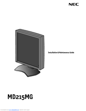 NEC MultiSync MD215MG-S5 Installation & Maintenance Manual