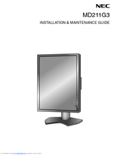 NEC MDG3-BNDL1 Installation & Maintenance Manual