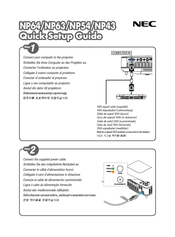 NEC NP54 Quick Setup Manual