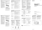 Sony XM-604M - Amplifier Operating Instructions