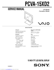Sony VAIO PCVA-15XD2 Service Manual