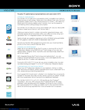 Sony VGC-LT35E Specifications