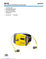 Sony Sports Walkman SRF-88 Specification Sheet