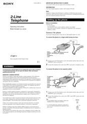 Sony IT-M11 Operating Instructions Manual