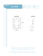 Sony SU-W200 Product Dimensions