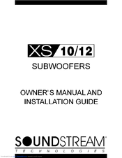 Soundstream XS-10 Owner's Manual And Installation Manual