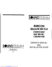 Soundstream Balanced X.0 User Manual