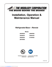 Southbend 20108RSB Installation Operating & Maintenance Manual