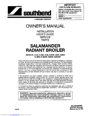 Southbend S-36W Owner's Manual