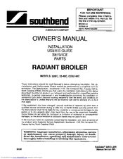 Southbend 32-40C Owner's Manual