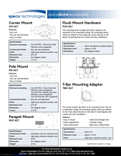 Speco KBD-927 Specification Sheet