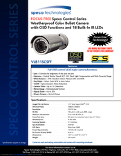 Speco VLB11SCSFF Specification Sheet