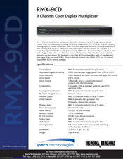 Speco RMX-9CD Specifications