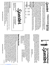 Spector NS-4 User Manual