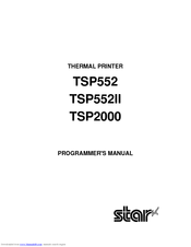 Star Micronics TSP2000 Series Programmer's Manual