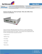 StarTech.com 525FCREADAL Spec Sheet