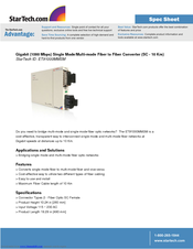 StarTech.com ET91000MMSM Spec Sheet