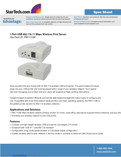 Startech.com PM111UW Specifications