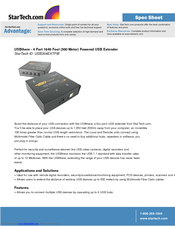 StarTech.com USBthere USB204EXTFIB Specifications