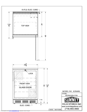 Summit SCR-600L Series Dimensional Drawing