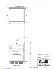 Summit SCR600BLBI Dimensional Drawing