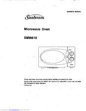 Sunbeam SMW610 Owner's Manual