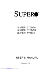 Supero Super 370DE6 User Manual
