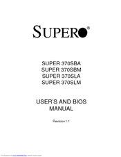 Supero SUPER 370SLM User's And Bios Manual