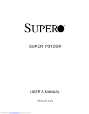 Supero SUPER P3TDDR User Manual