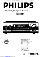 Philips FR752/00 Instructions For Use Manual