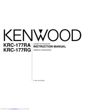 Kenwood KRC-177RA Instruction Manual