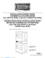 Maytag MLG24PDAWW Installation Instructions Manual