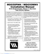 Maytag MDG50MNVWW Installation Manual