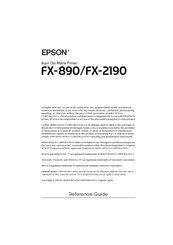 Epson FX-2190N Reference Manual