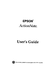 Epson ActionNote 4SLC-25 User Manual