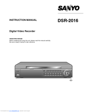 Sanyo DSR-2016 Instruction Manual