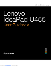 Lenovo IdeaPad U455 User Manual