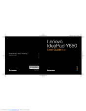 Lenovo IdeaPad Y650 User Manual